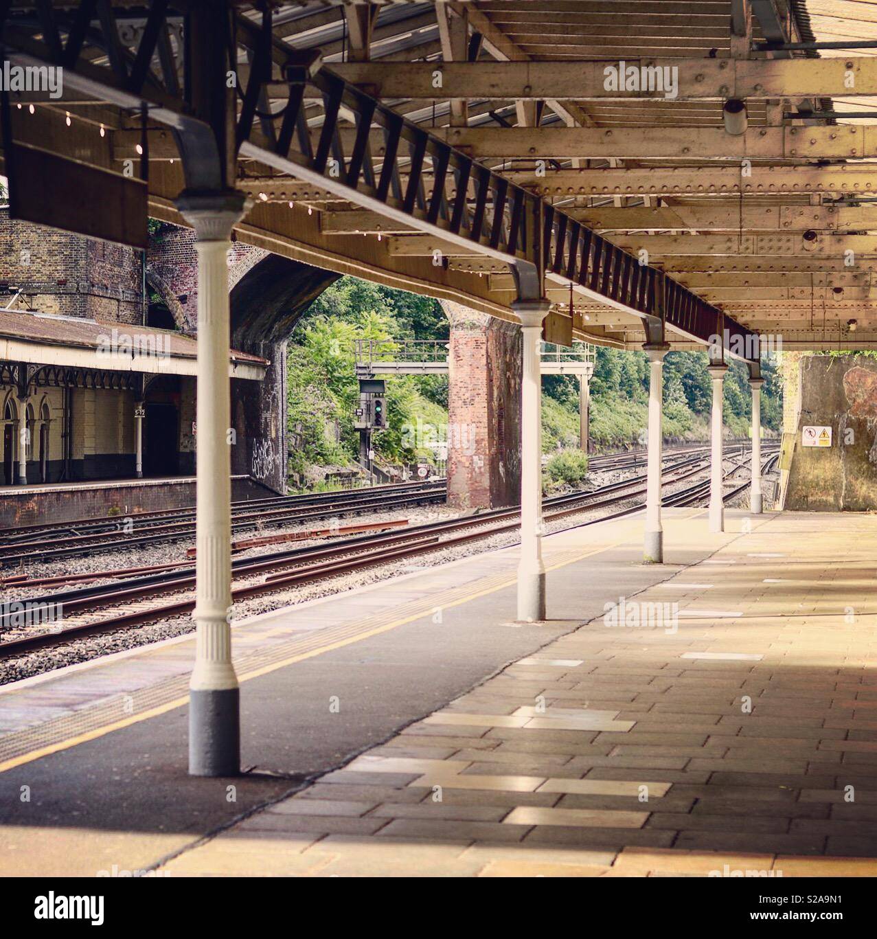 Weybridge Railway Station Stock Photo