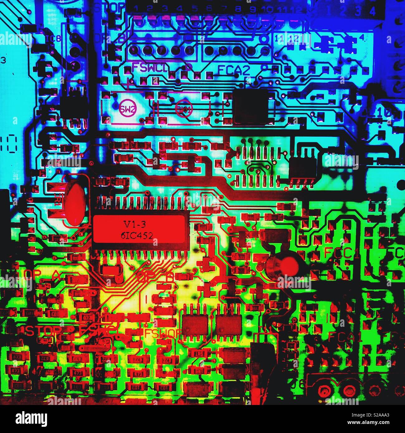 Electronics. Printed circuit board - Smartphone Captured Stock Image