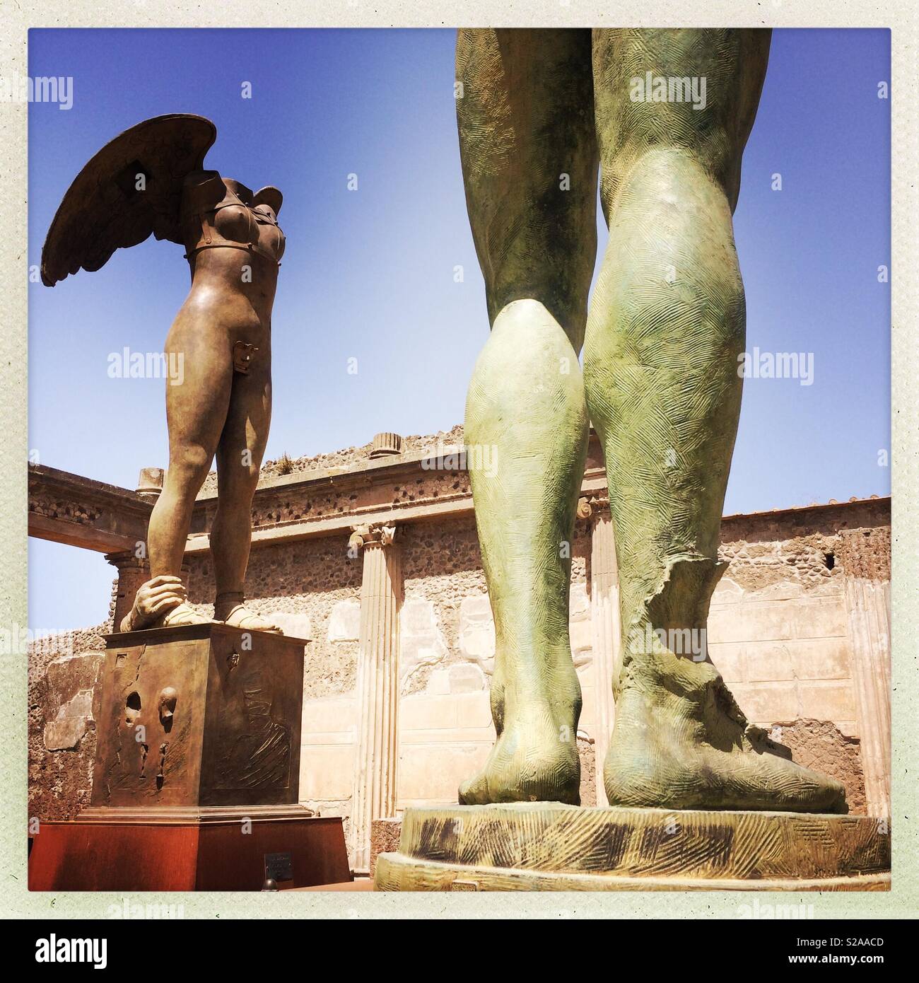 Statues in Pompeii Stock Photo