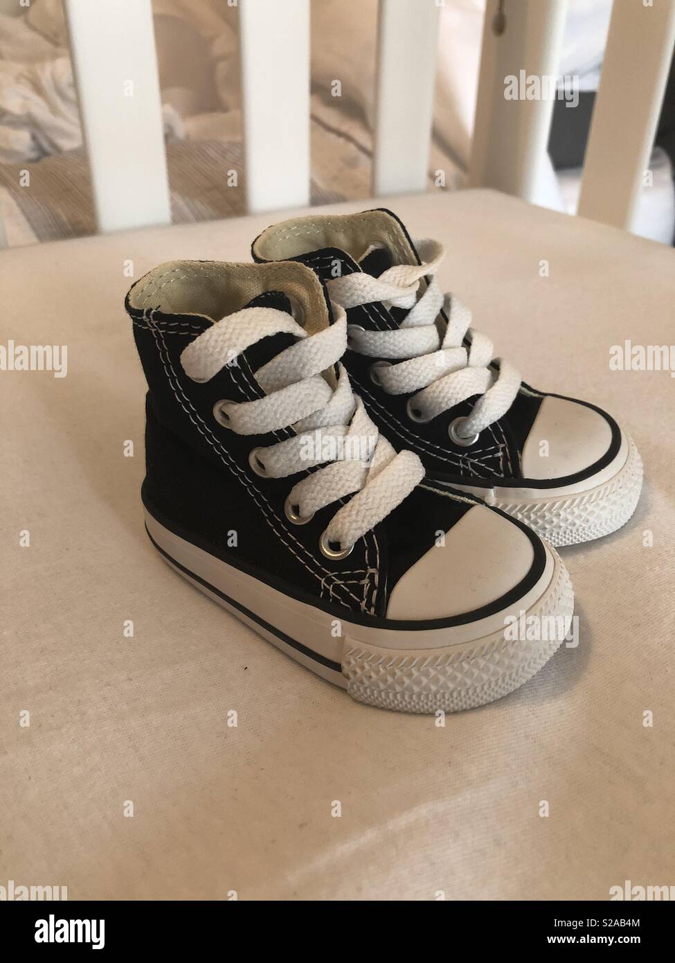 Baby converse trainers Stock Photo