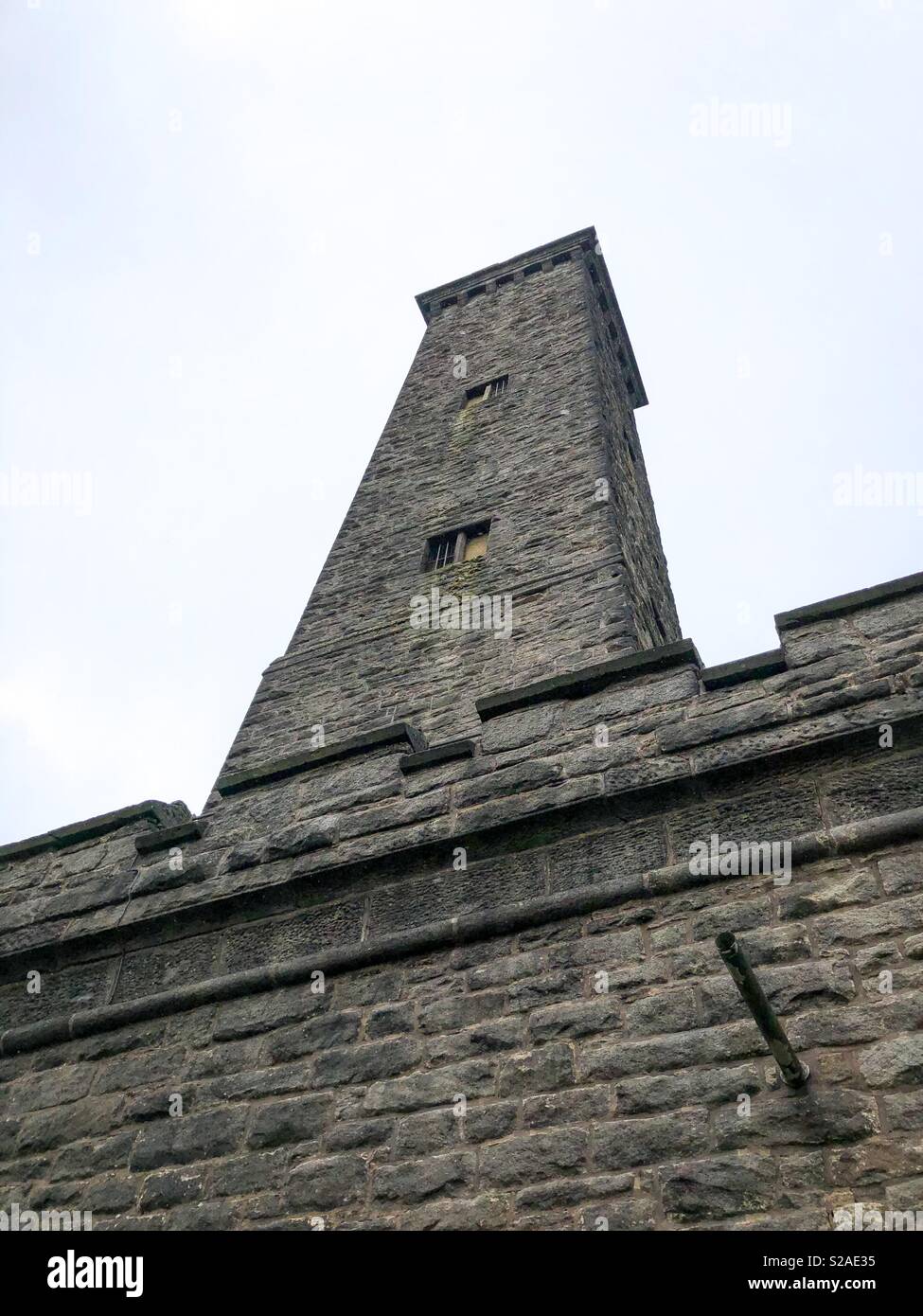 The Peel Memorial Tower on Holcombe Hill, overlooking Ramsbottom, Manchester, Lancashire Stock Photo