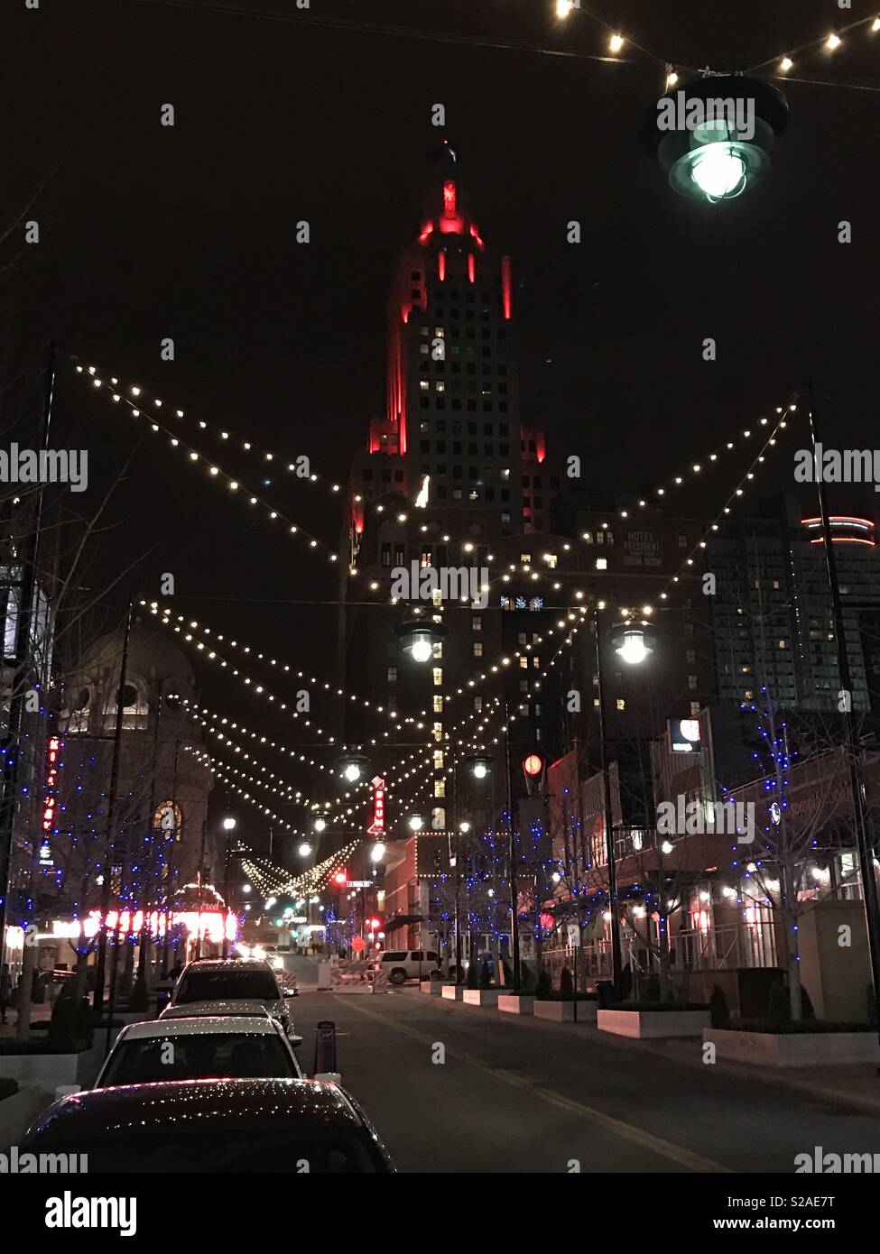 Downtown Kansas City, Missouri at Christmas Stock Photo Alamy