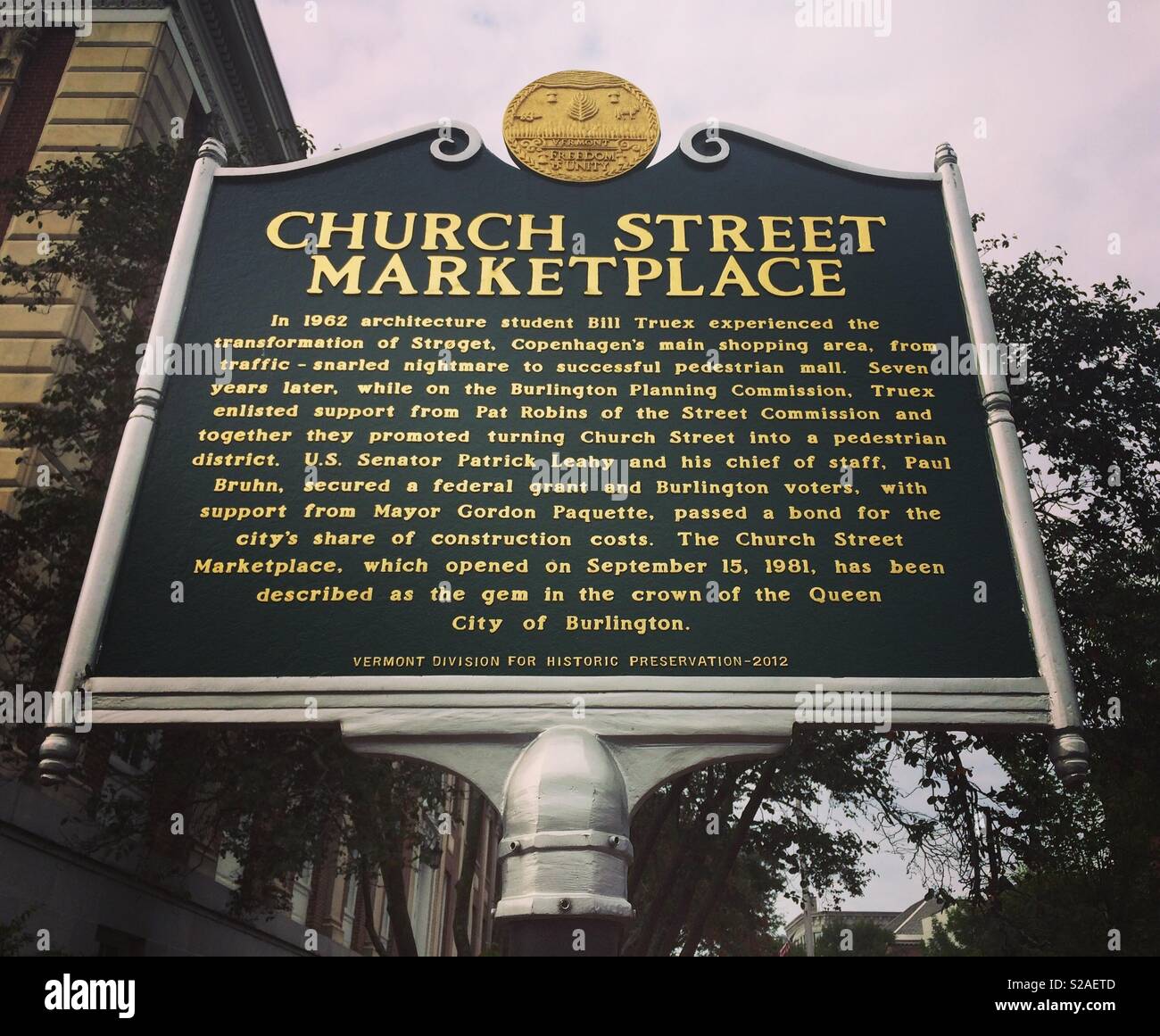 Church Street Marketplace plaque, Burlington, Vermont, United States ...