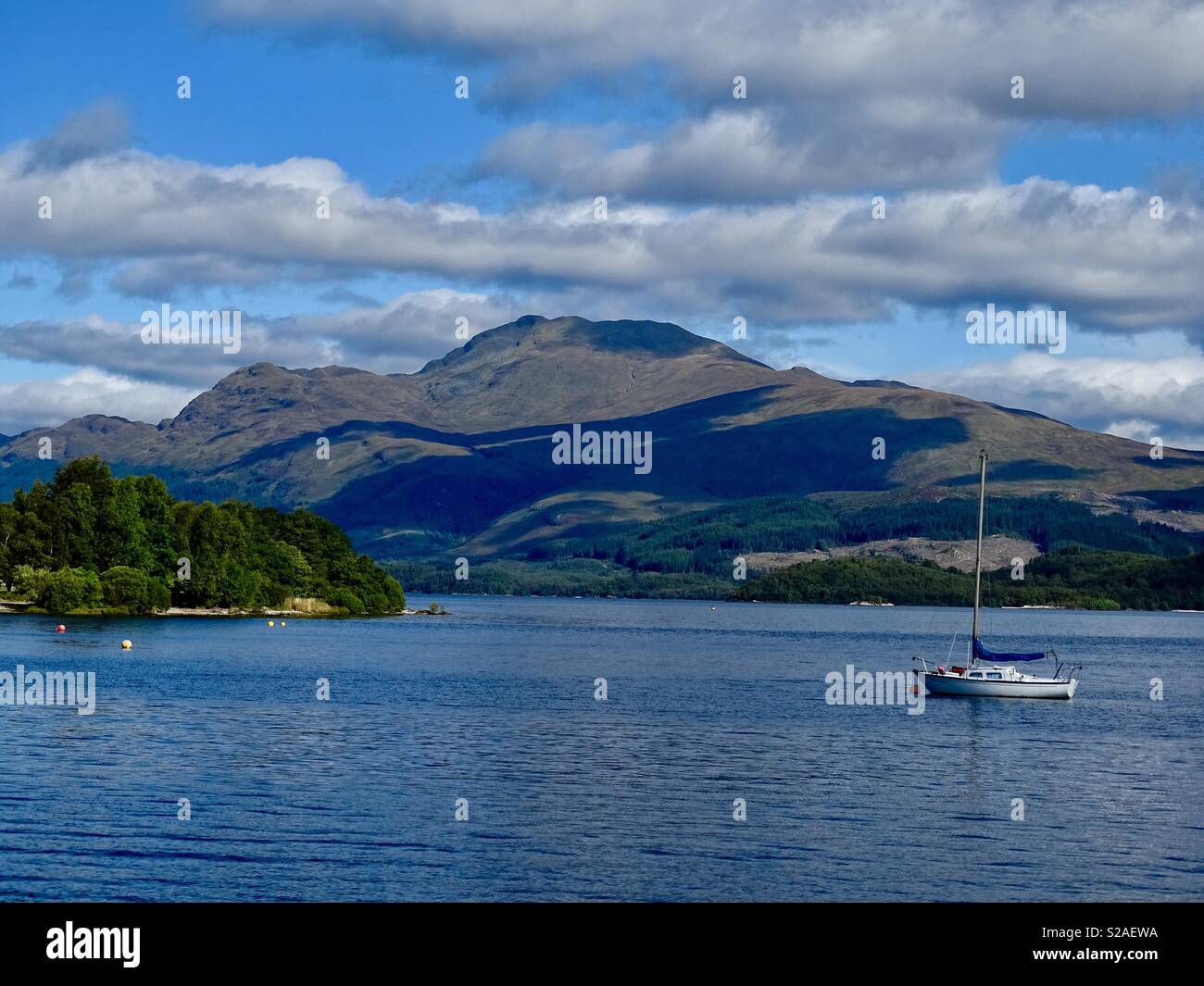Scenery at Loch Lomond Scotland Stock Photo
