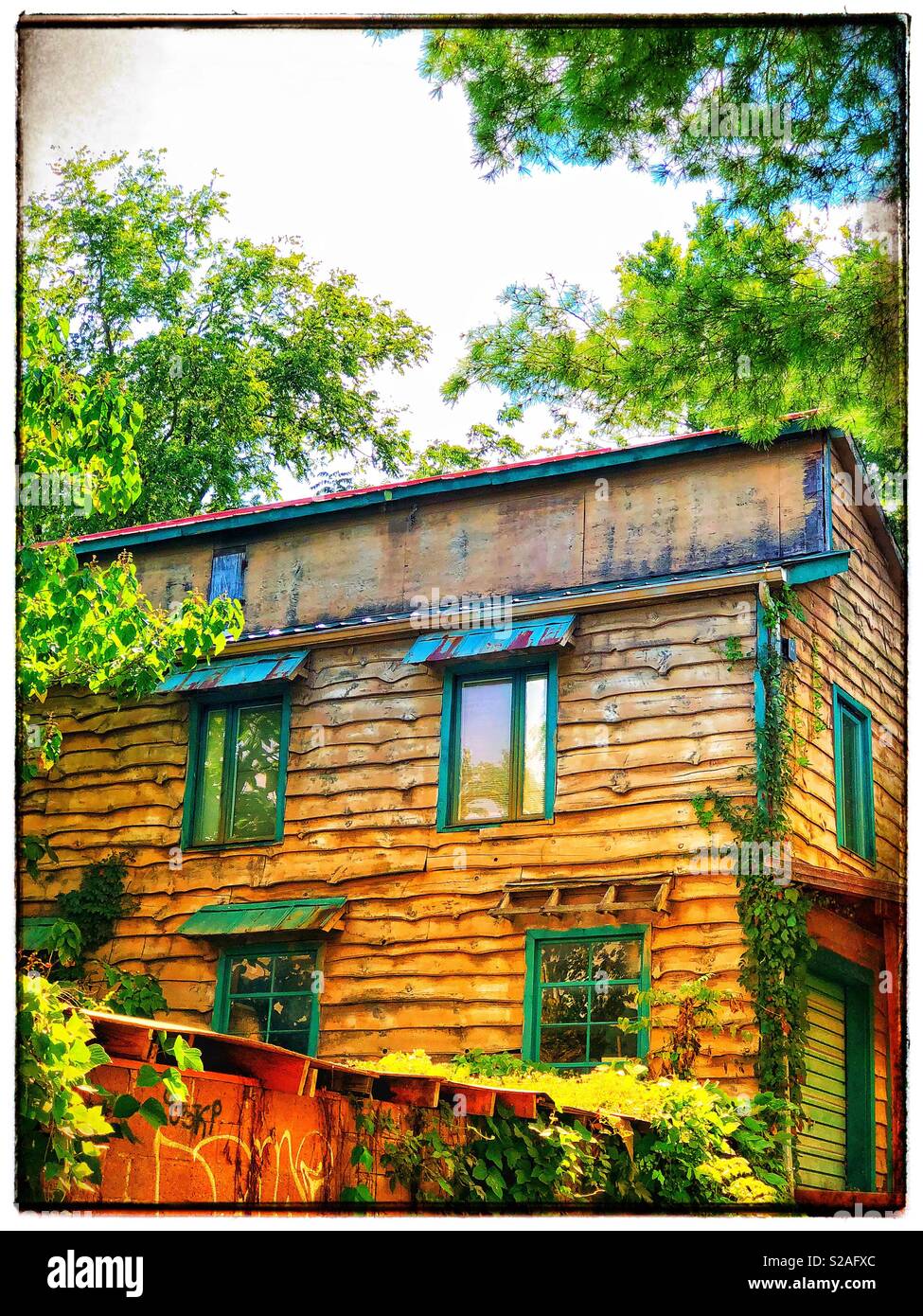Old Building With Cedar Siding Stock Photo 311247956 Alamy