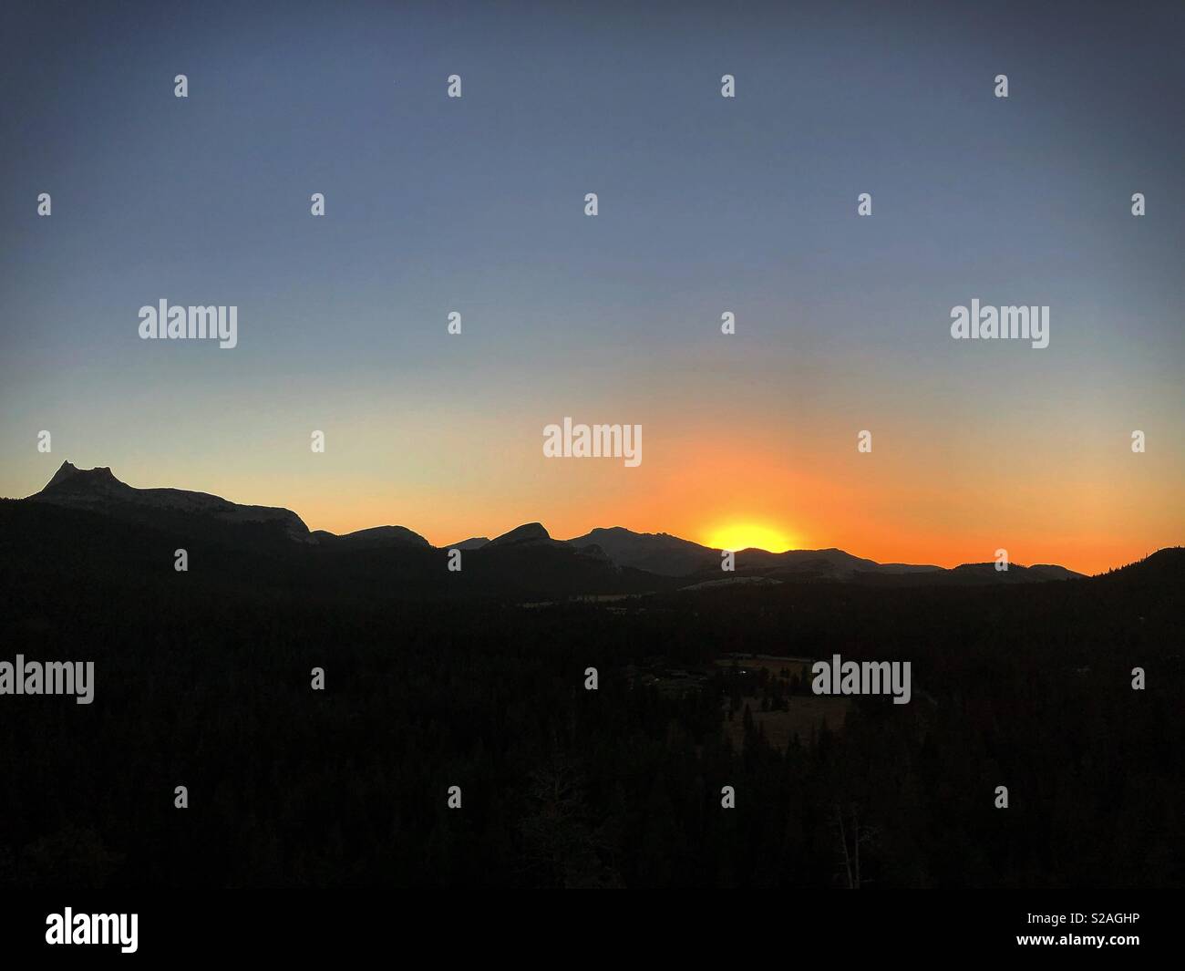 Yosemite Sunset Stock Photo