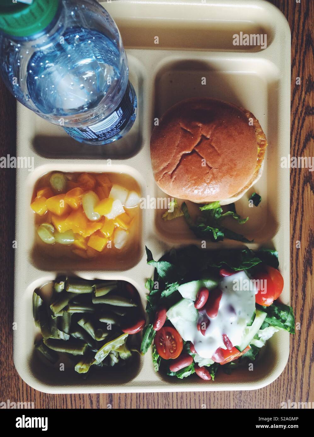 School cafeteria lunch Stock Photo