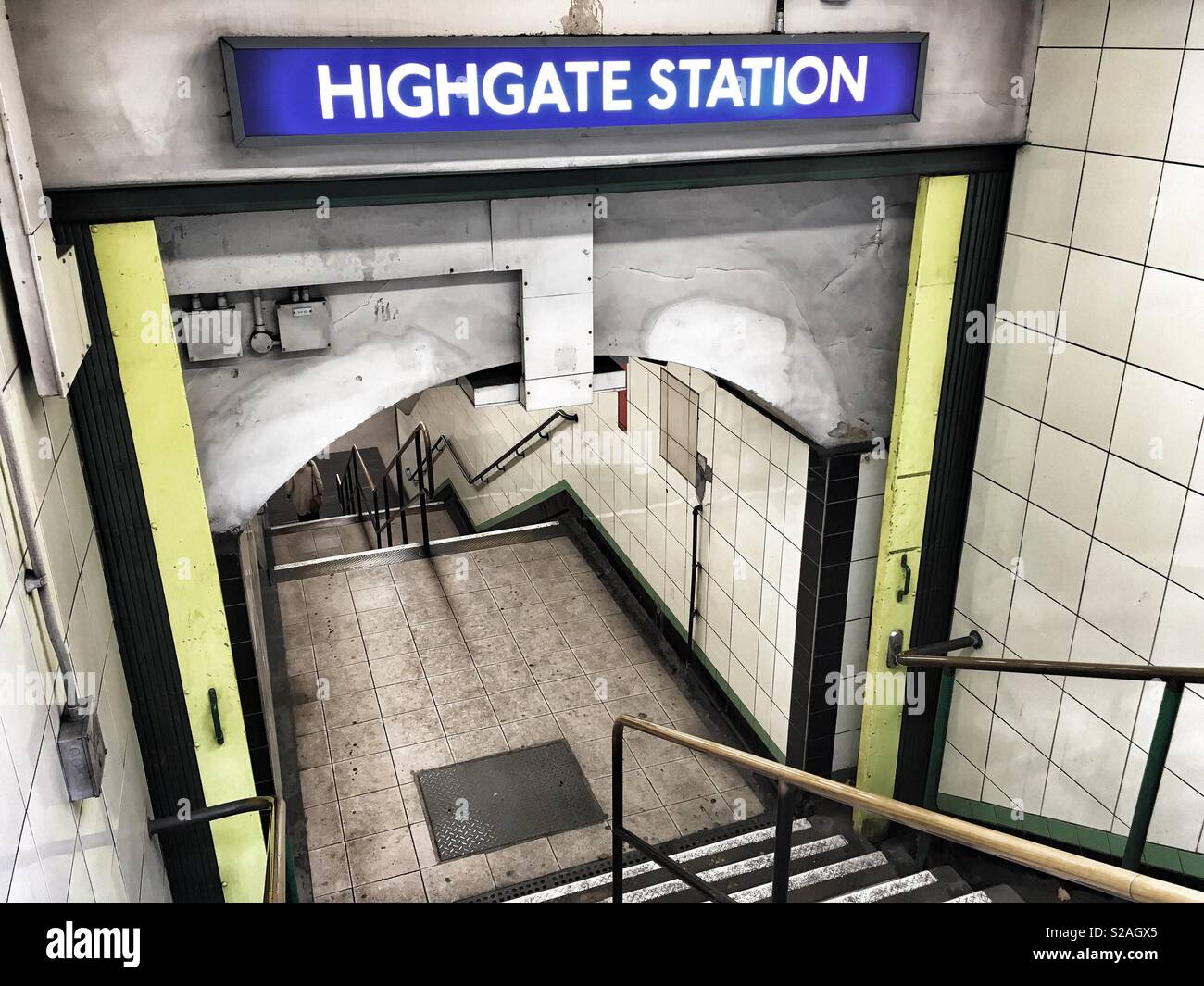 The entrance to Highgate Station, in London, England Stock Photo Alamy