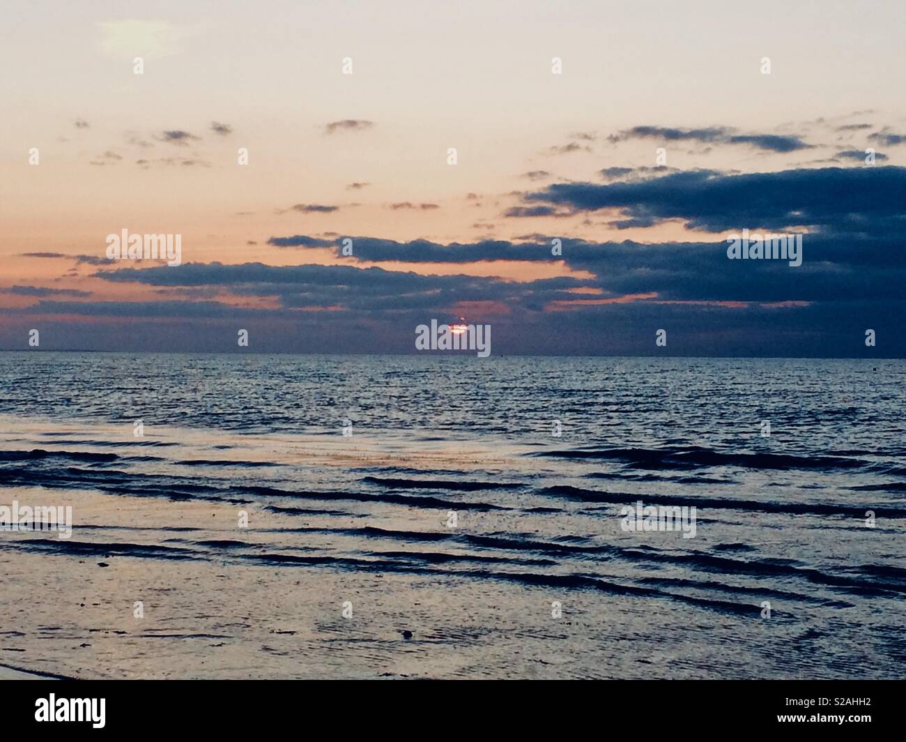 Beautiful sunset at seaside - Smartphone Captured Stock Image Beautiful sunset at seaside - Smartphone Captured Stock Image