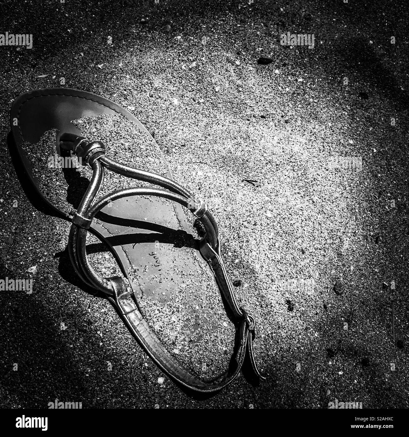 Sandal on the beach - Smartphone Captured Stock Image