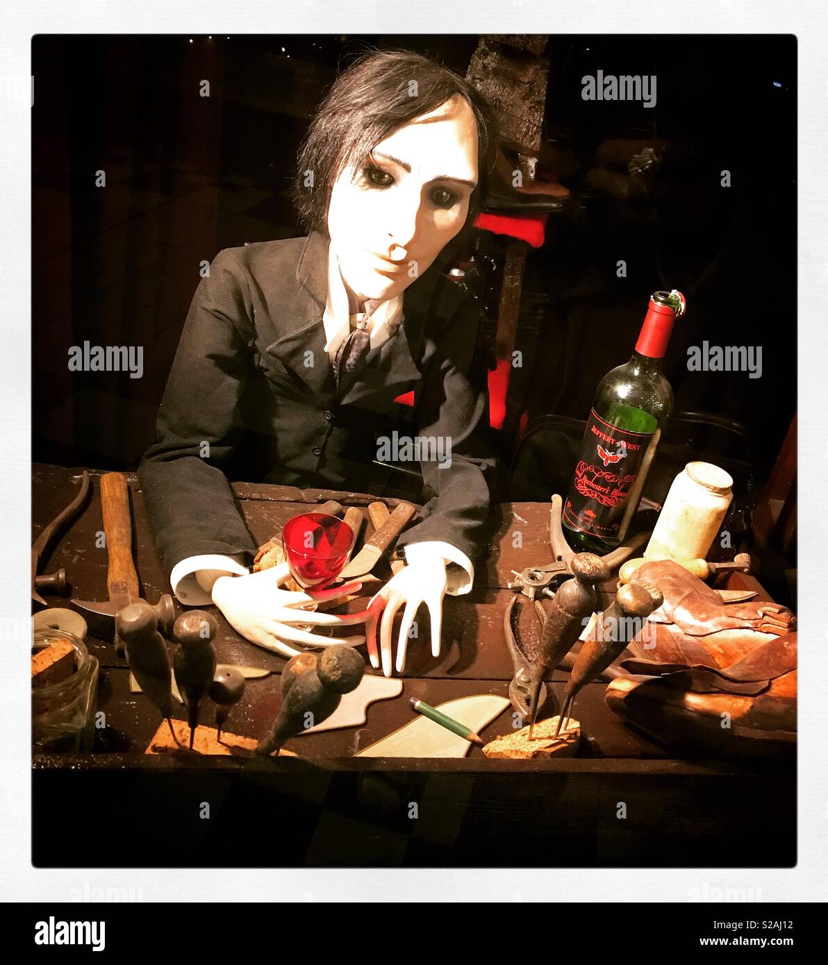 Cobblers shop window - Smartphone Captured Stock Image