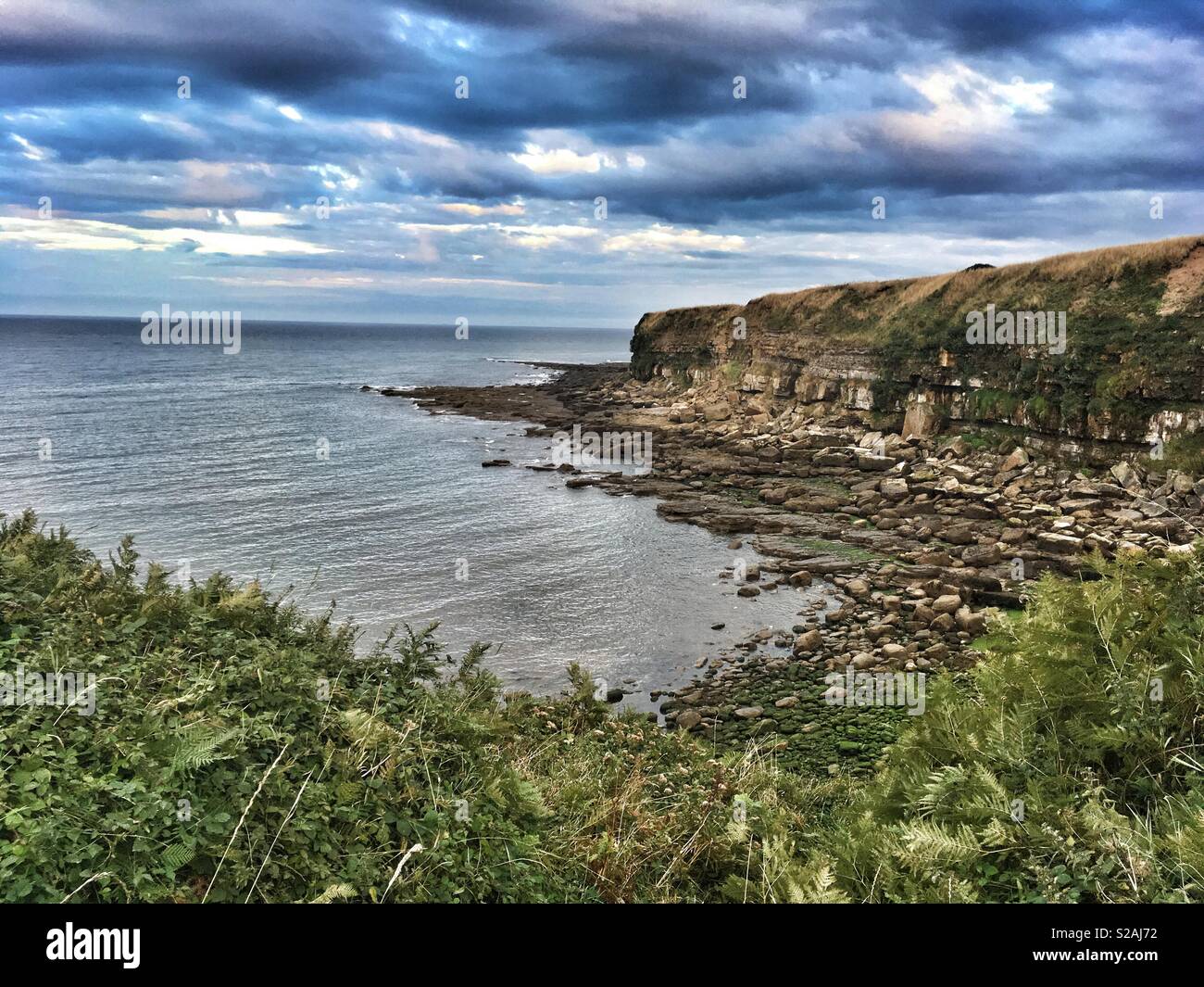 Cloughton Wyke Bay on the East Coast North Yorkshire - Smartphone Captured Stock Image