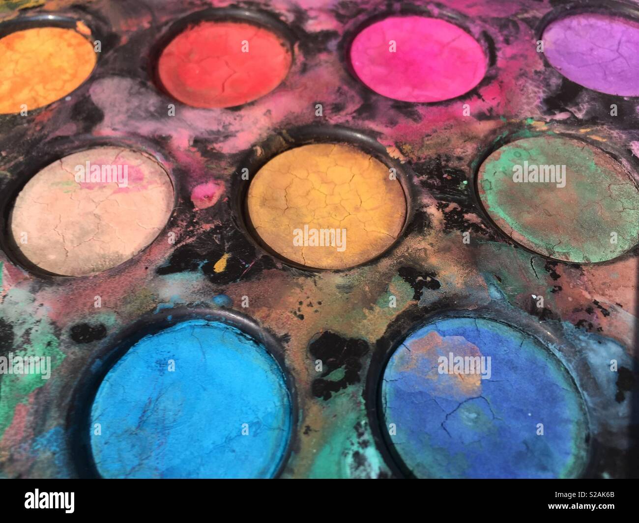Palette of water colors Stock Photo Alamy