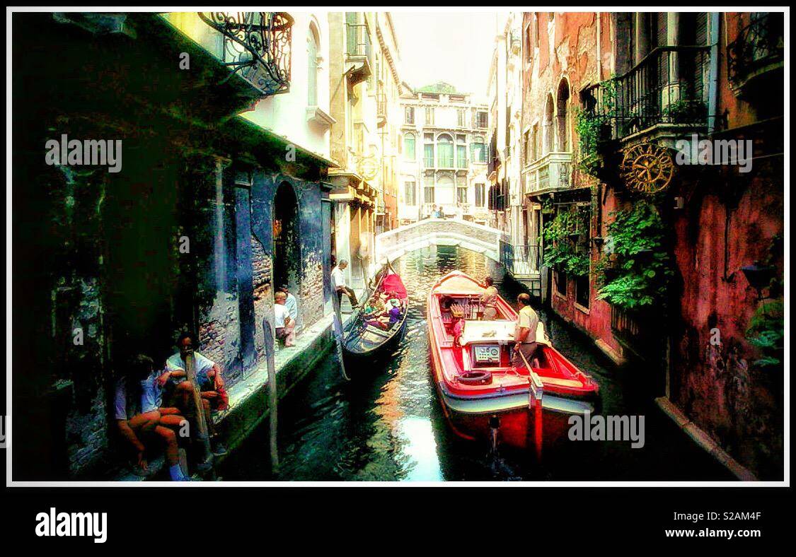 A canal in Venice. - Smartphone Captured Stock Image