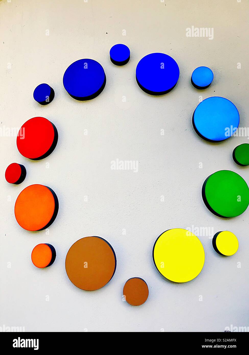colorful circles - Smartphone Captured Stock Image