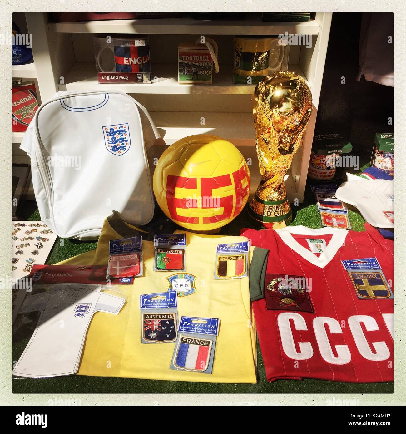 Football memorabilia Stock Photo