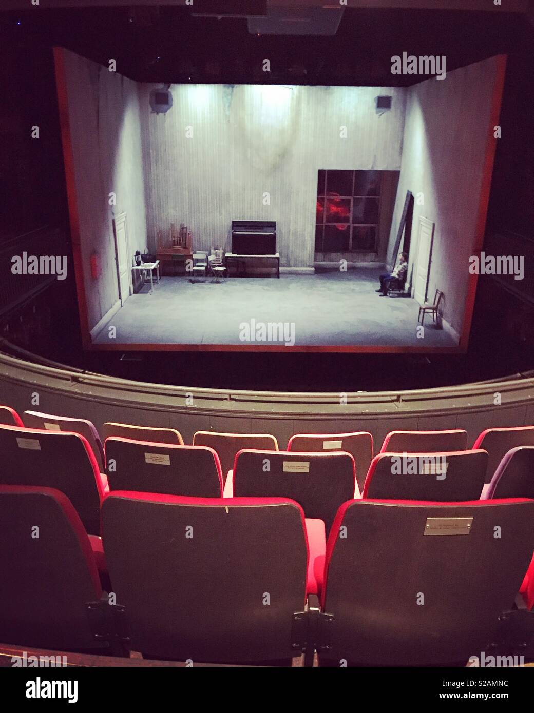 Home theatre, Manchester. Uncle Vanya stage. - Smartphone Captured Stock Image