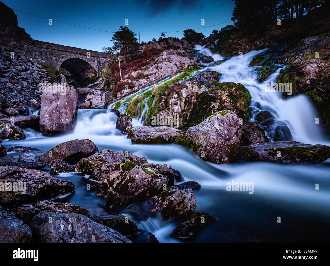 Ogwen Falls, Snowdonia National Park, Wales, UK - Smartphone Captured Stock Image