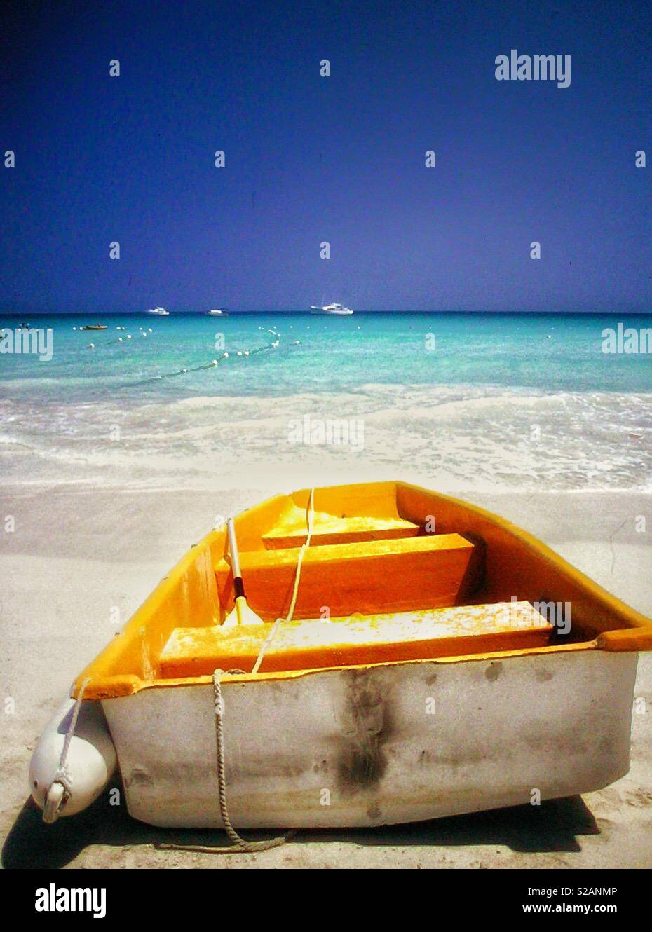 Abandoned fishing boat in Jamaica - Smartphone Captured Stock Image