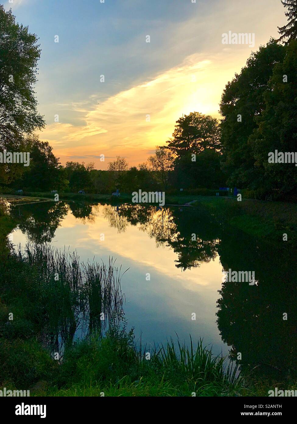 quiet evening in the beginning of autumn - Smartphone Captured Stock Image