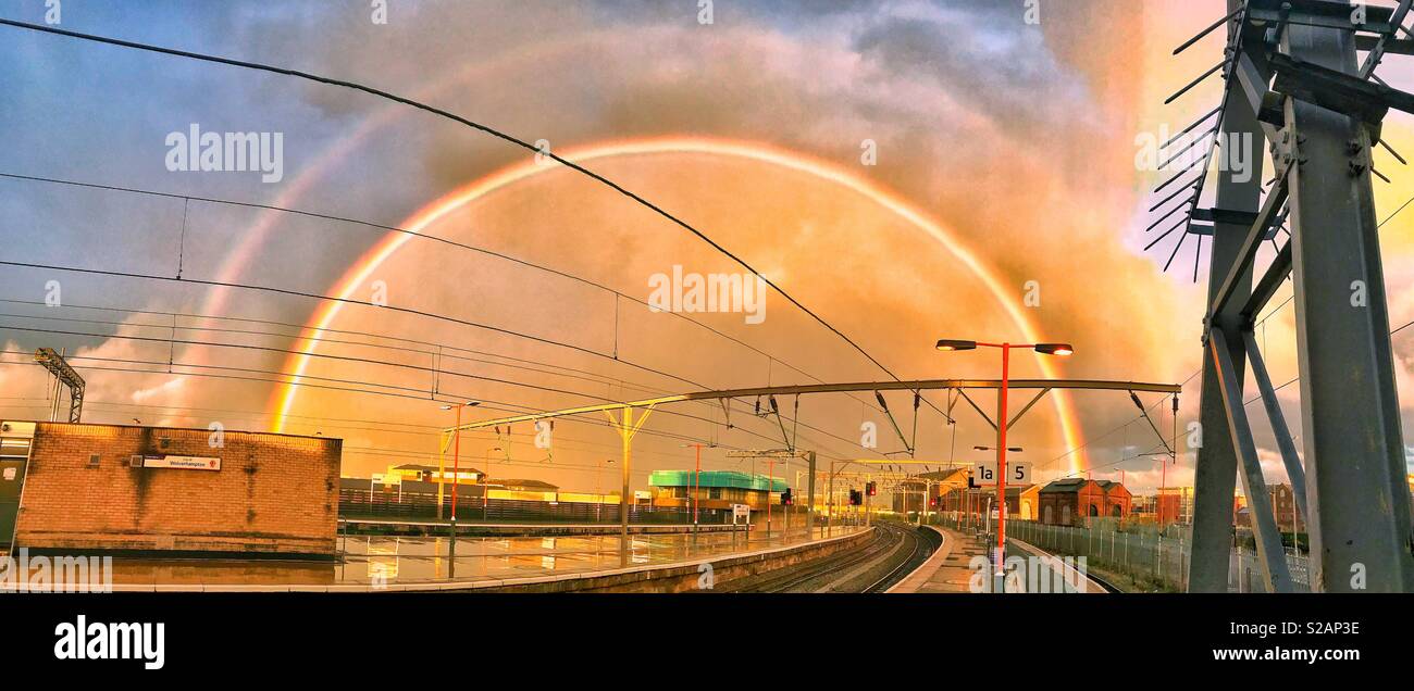 Double Rainbow - Smartphone Captured Stock Image