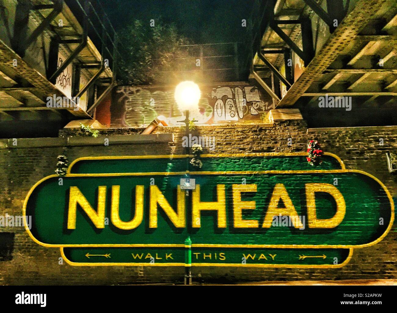Nunhead railway sign. Stock Photo