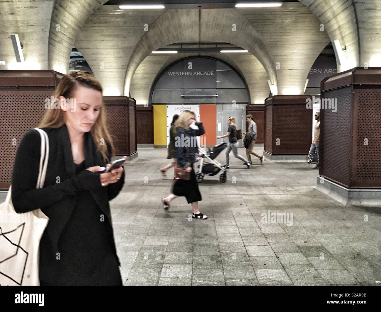Western arcade at London Bridge Train Station in London, England on September 15 2018 - Smartphone Captured Stock Image