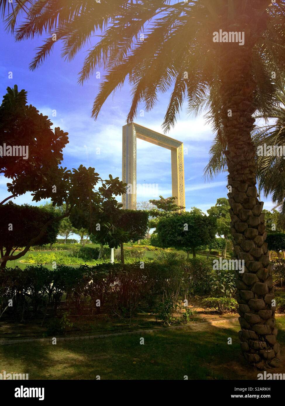 The frame Dubai United Arab Emirates - Smartphone Captured Stock Image