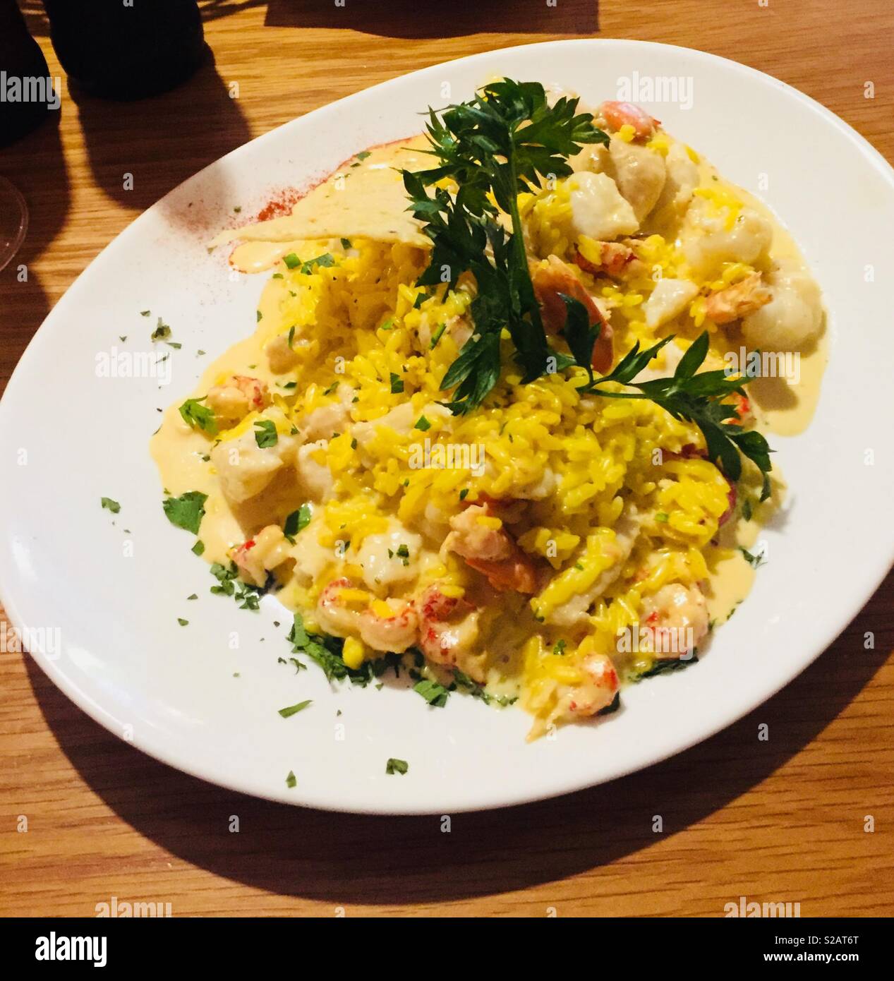 Seafood risotto - Smartphone Captured Stock Image