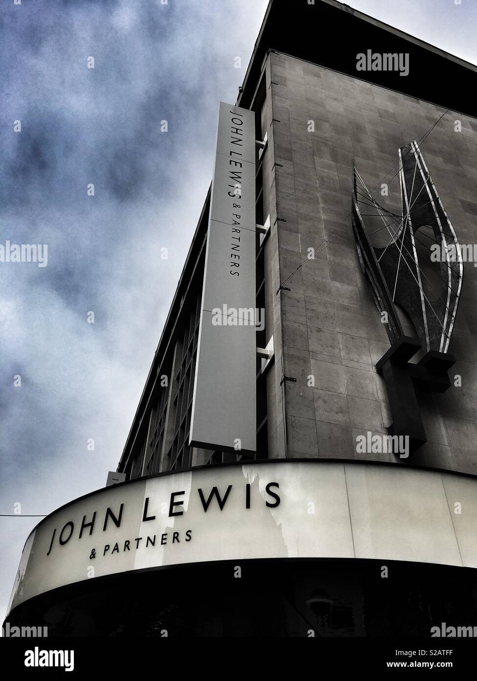 John Lewis & Partners on Oxford Street in London, England - Smartphone Captured Stock Image