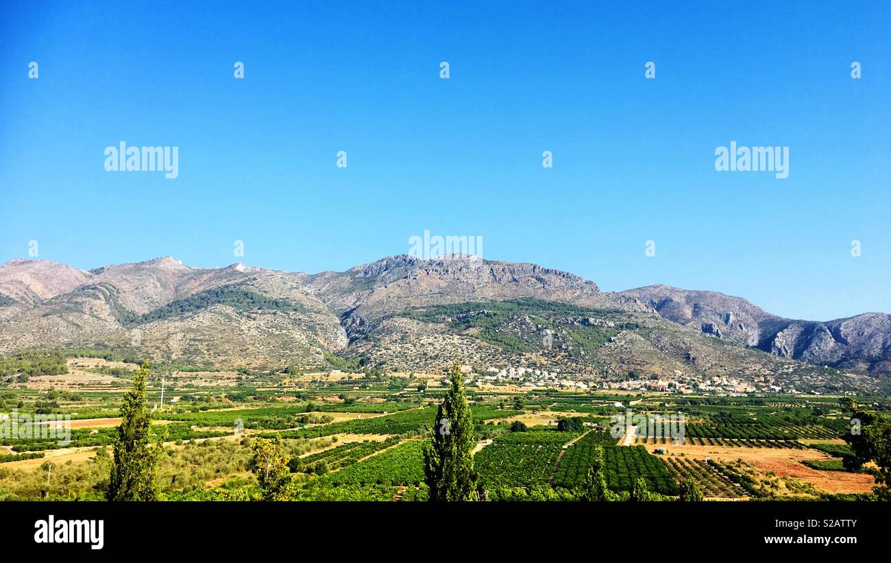 Mountains near Orba, Spain Stock Photo