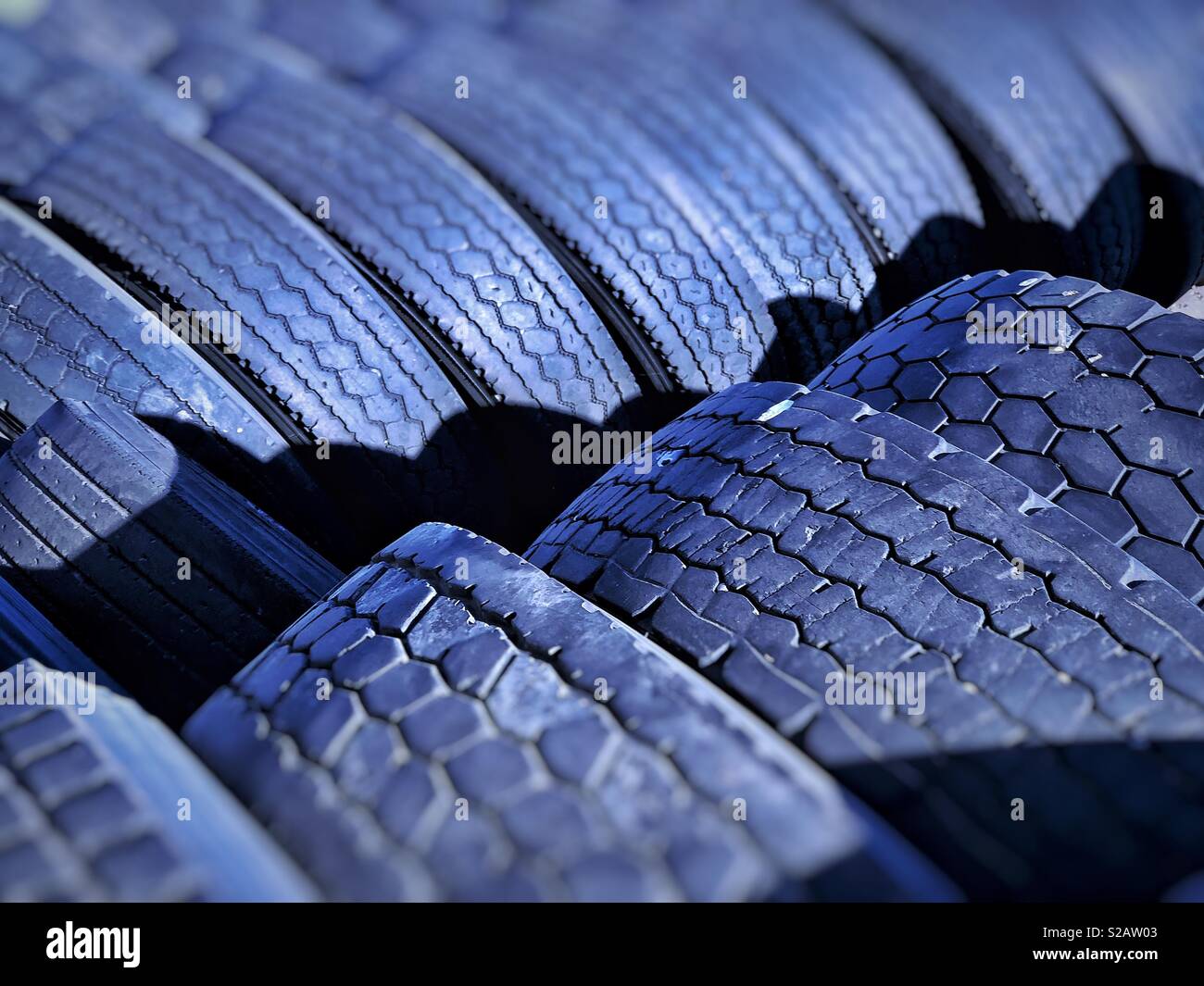 Truck tires in a pile Stock Photo Alamy