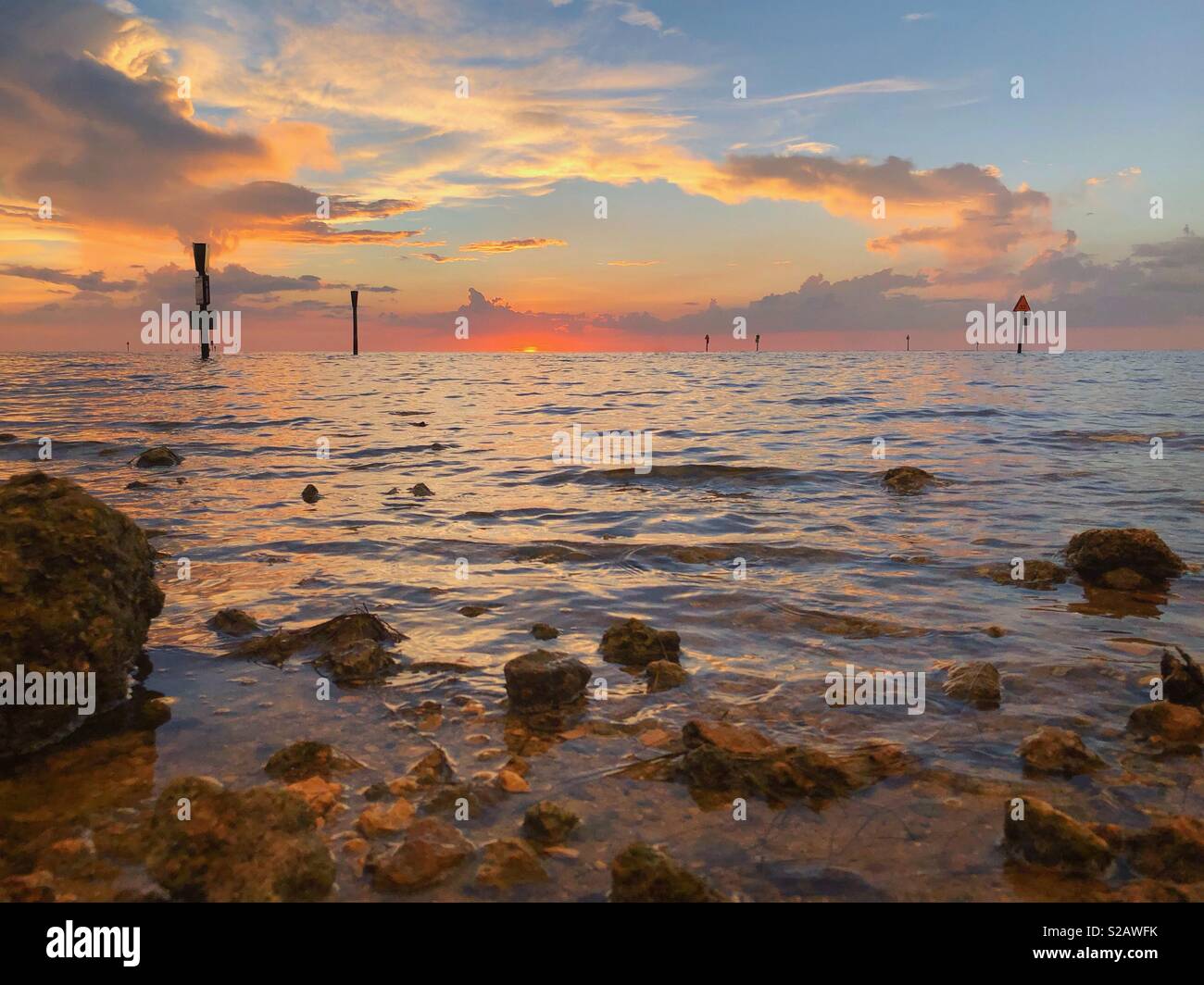 Low tide in Hudson Beach, Florida Stock Photo Alamy