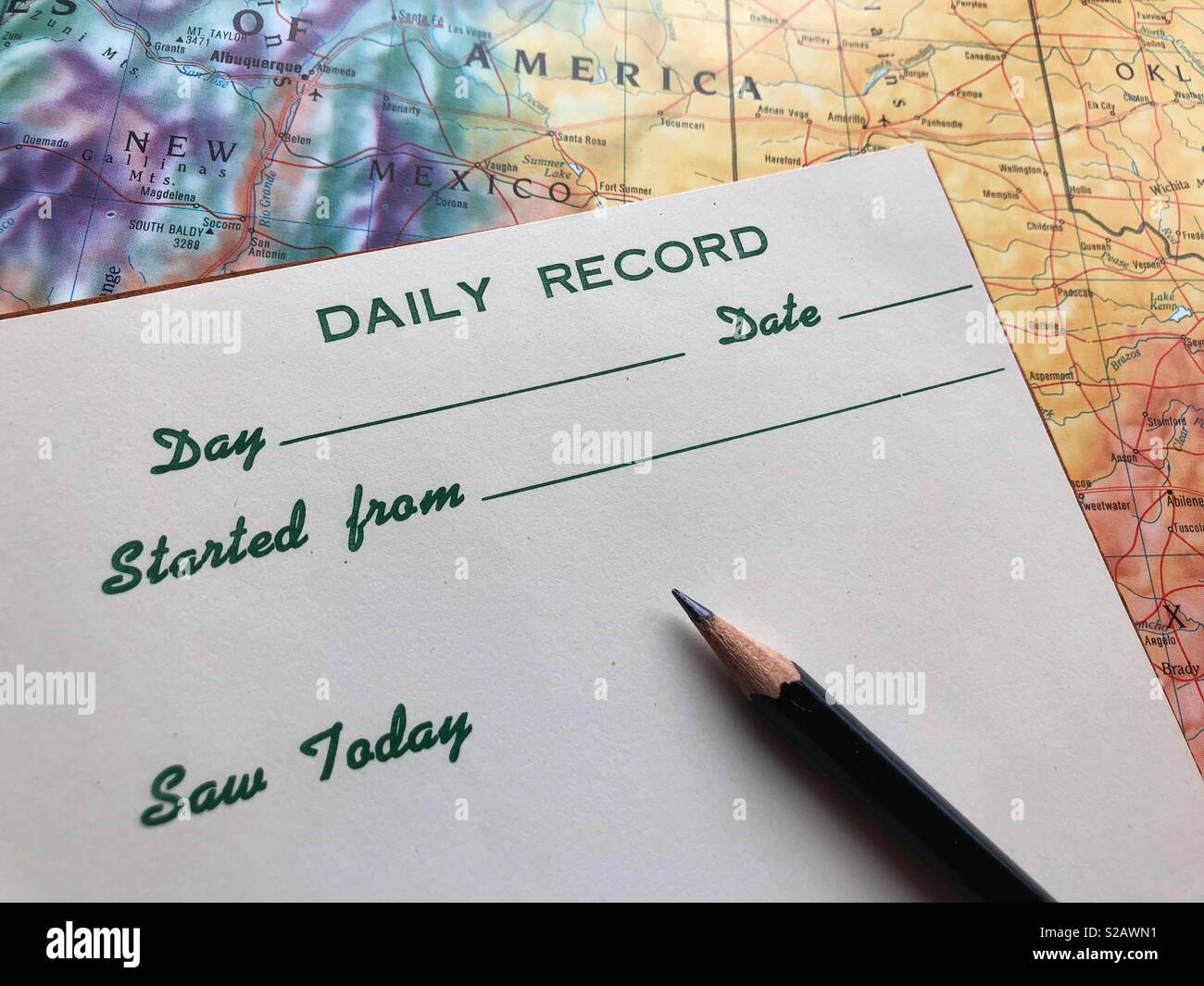 Travel diary and map Stock Photo Alamy