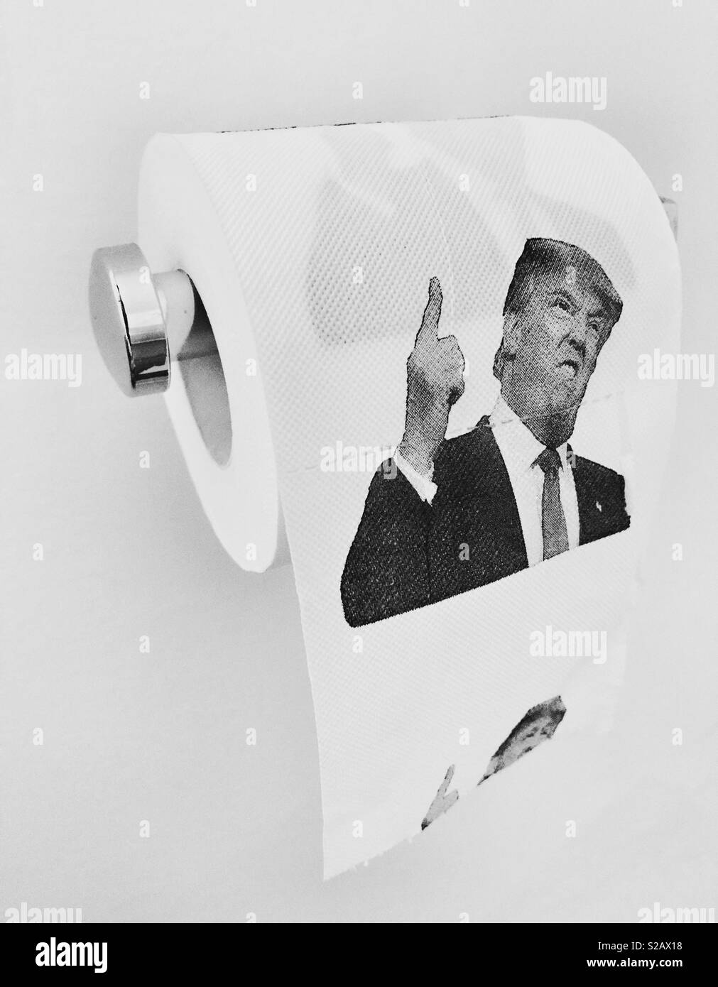 Donald Trump toilet paper Stock Photo
