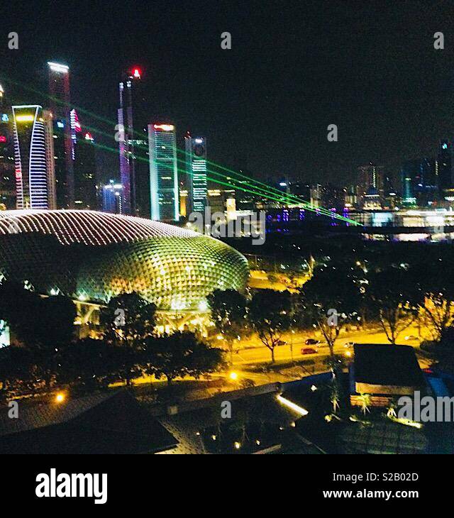 Singapore by night Stock Photo