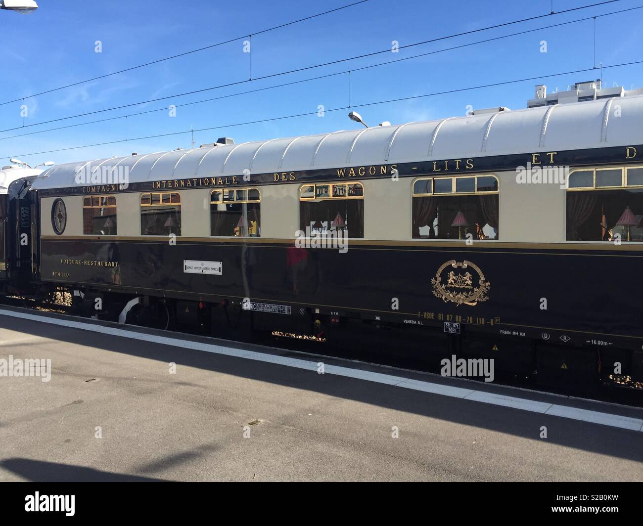 Venice Simpson Orient Express at Calais. Stock Photo