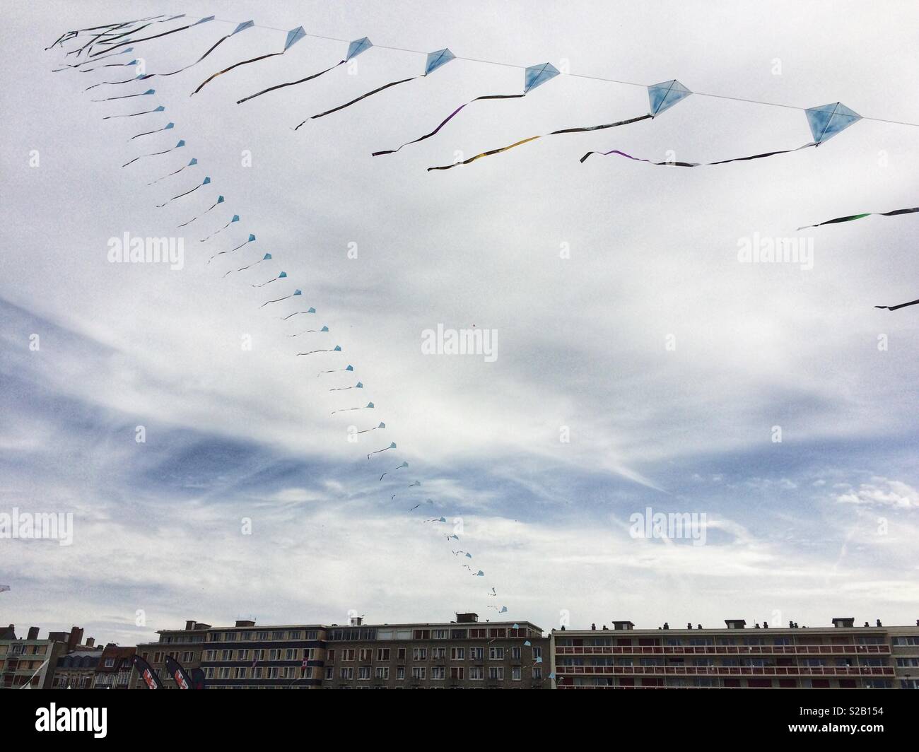 Train of Kites at Dieppe kite festival 2018 Stock Photo Alamy