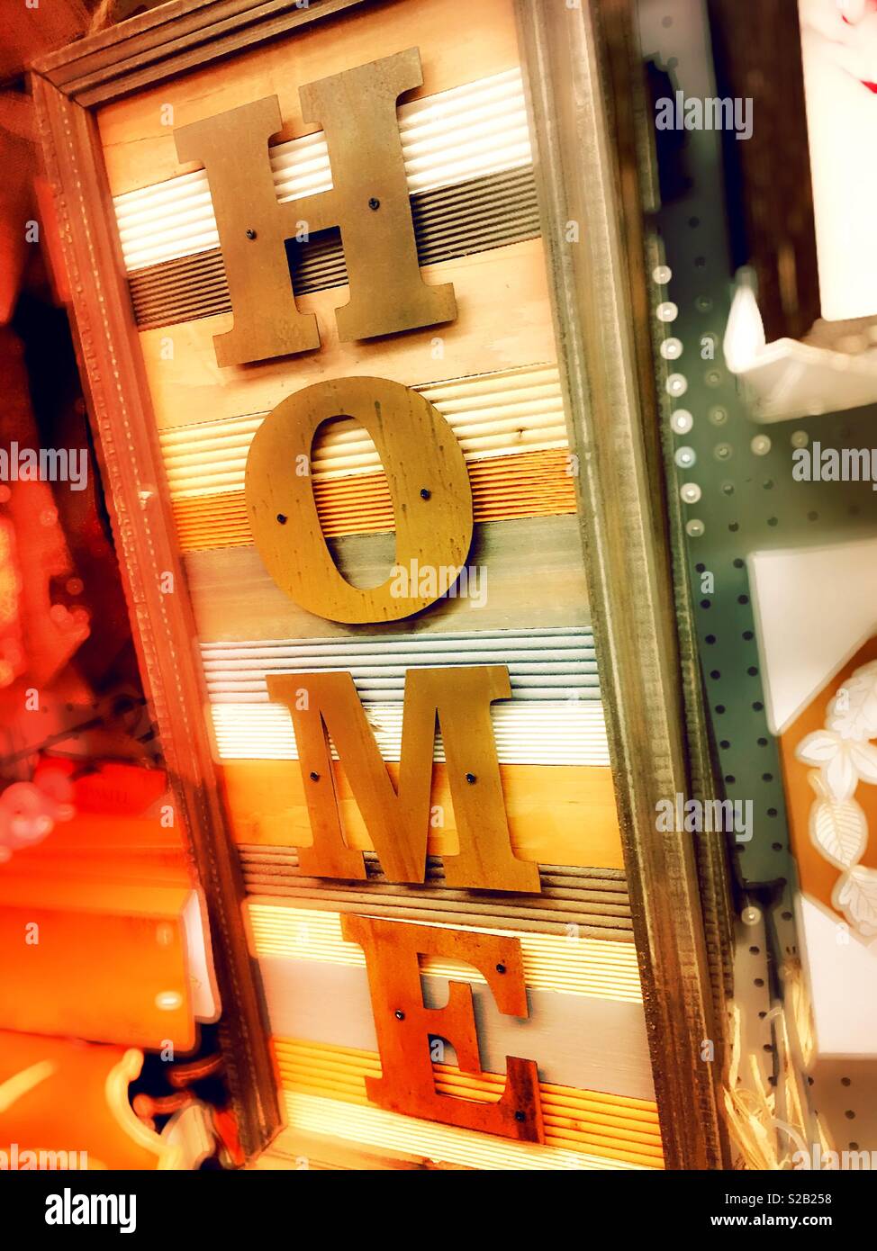 “Home “decorative sign for sale at a retail store USA Stock Photo Alamy