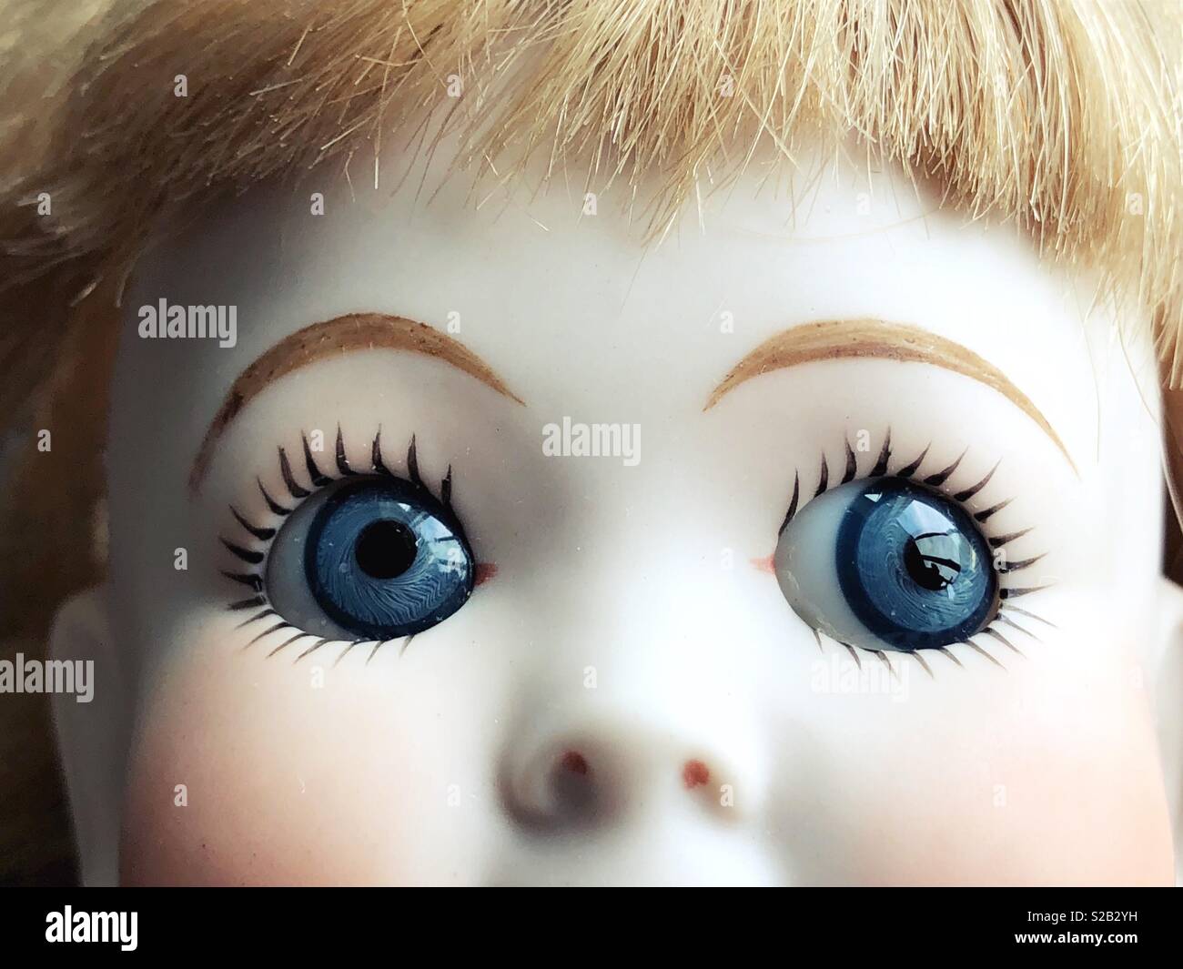 Large blue doll eyes Stock Photo Alamy