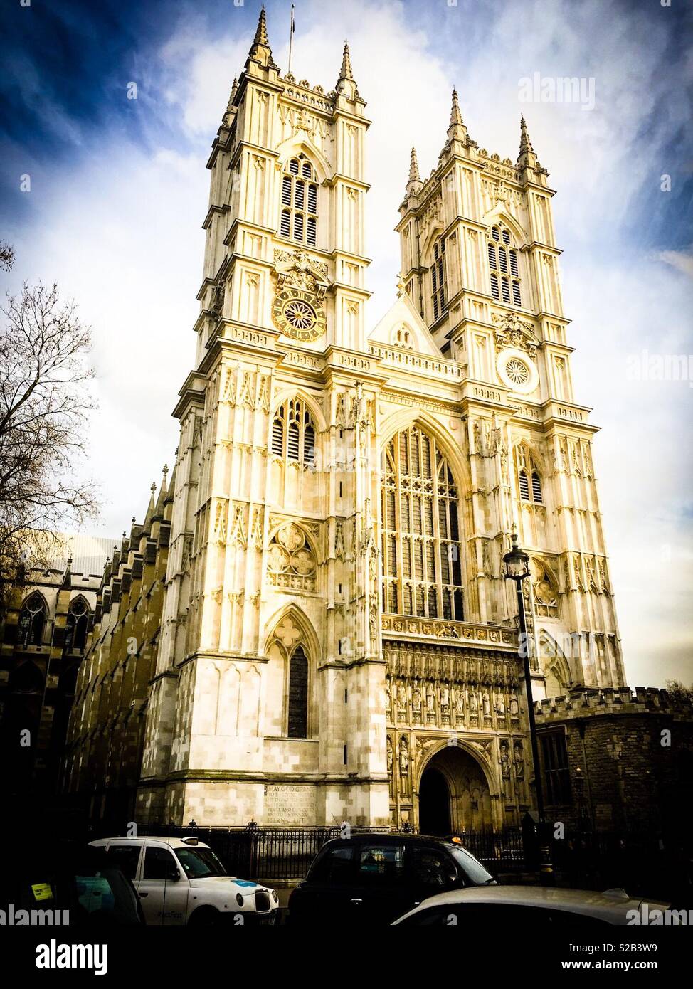 Westminster Abbey, gothic abbey church in central London, UK - Smartphone Captured Stock Image