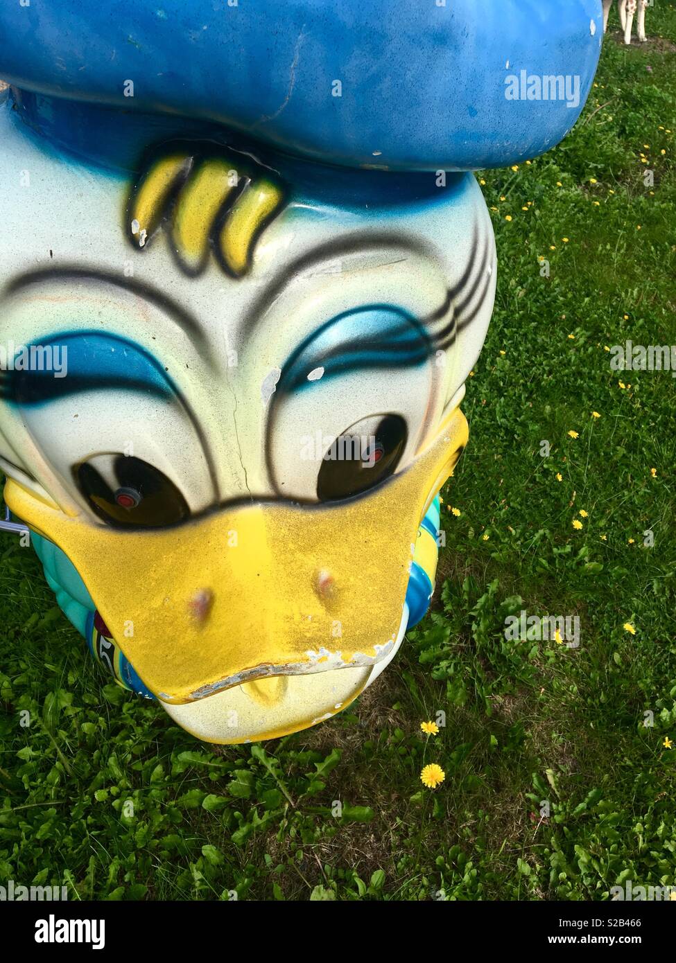Donald Duck funfair ride from the 1950’s Stock Photo