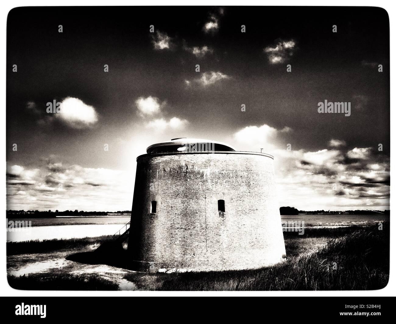 Martello Tower Y, Bawdsey, Suffolk, England. - Smartphone Captured Stock Image
