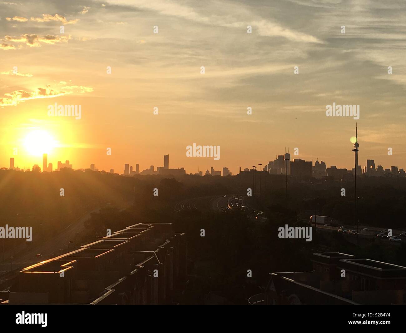 Toronto Sunset Skyline Stock Photo - Alamy