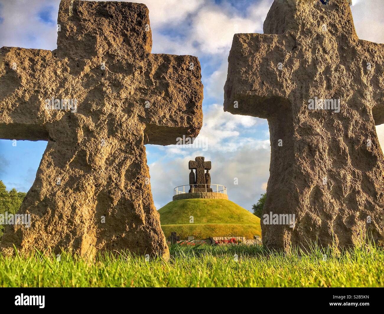 German war cemetery at La Cambe Normandy France - Smartphone Captured Stock Image