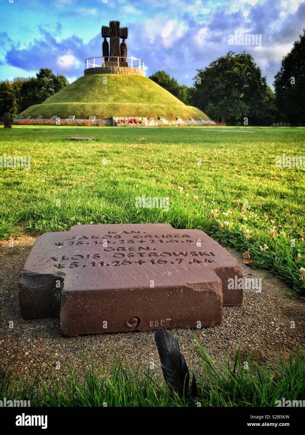 German war cemetery at La Cambe Normandy France - Smartphone Captured Stock Image