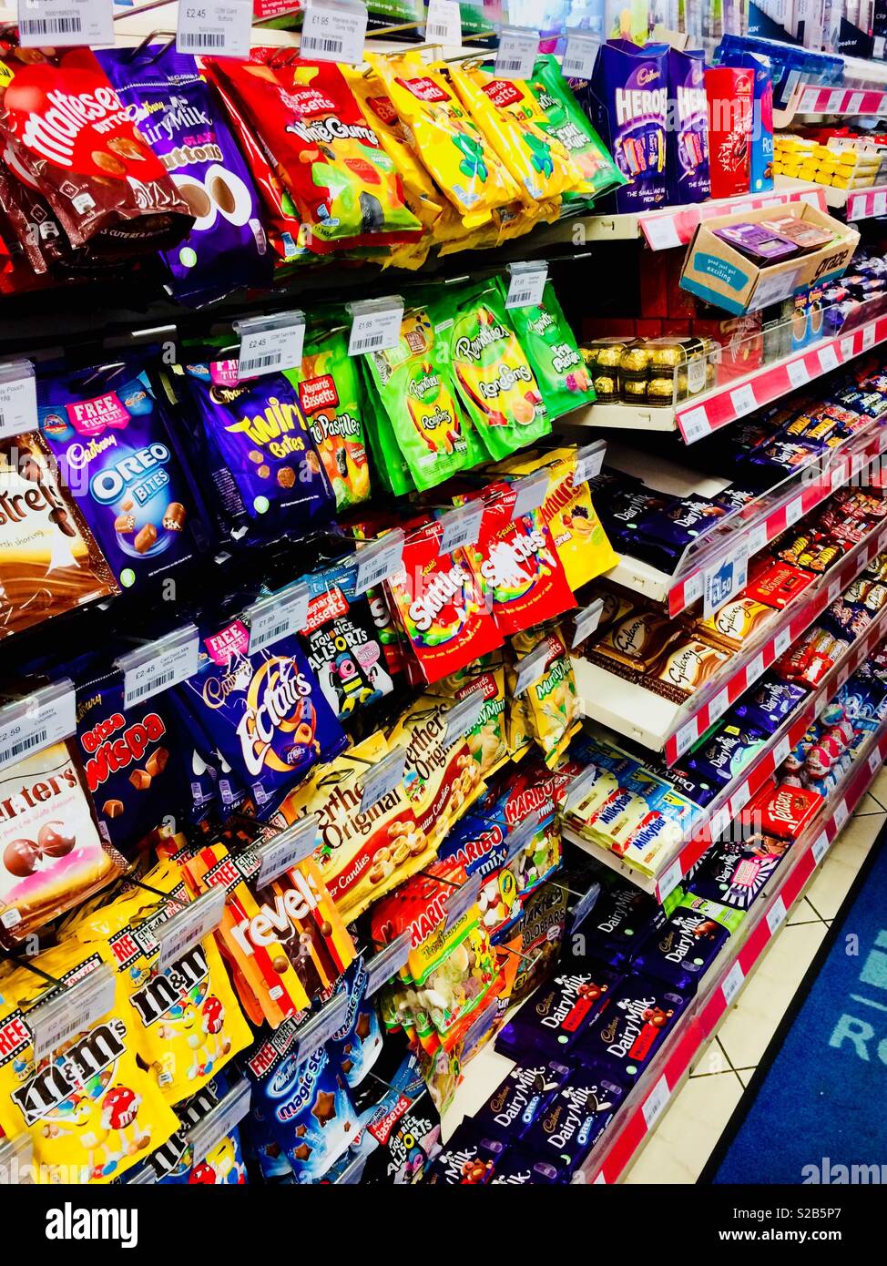 Sweets in petrol station Stock Photo Alamy