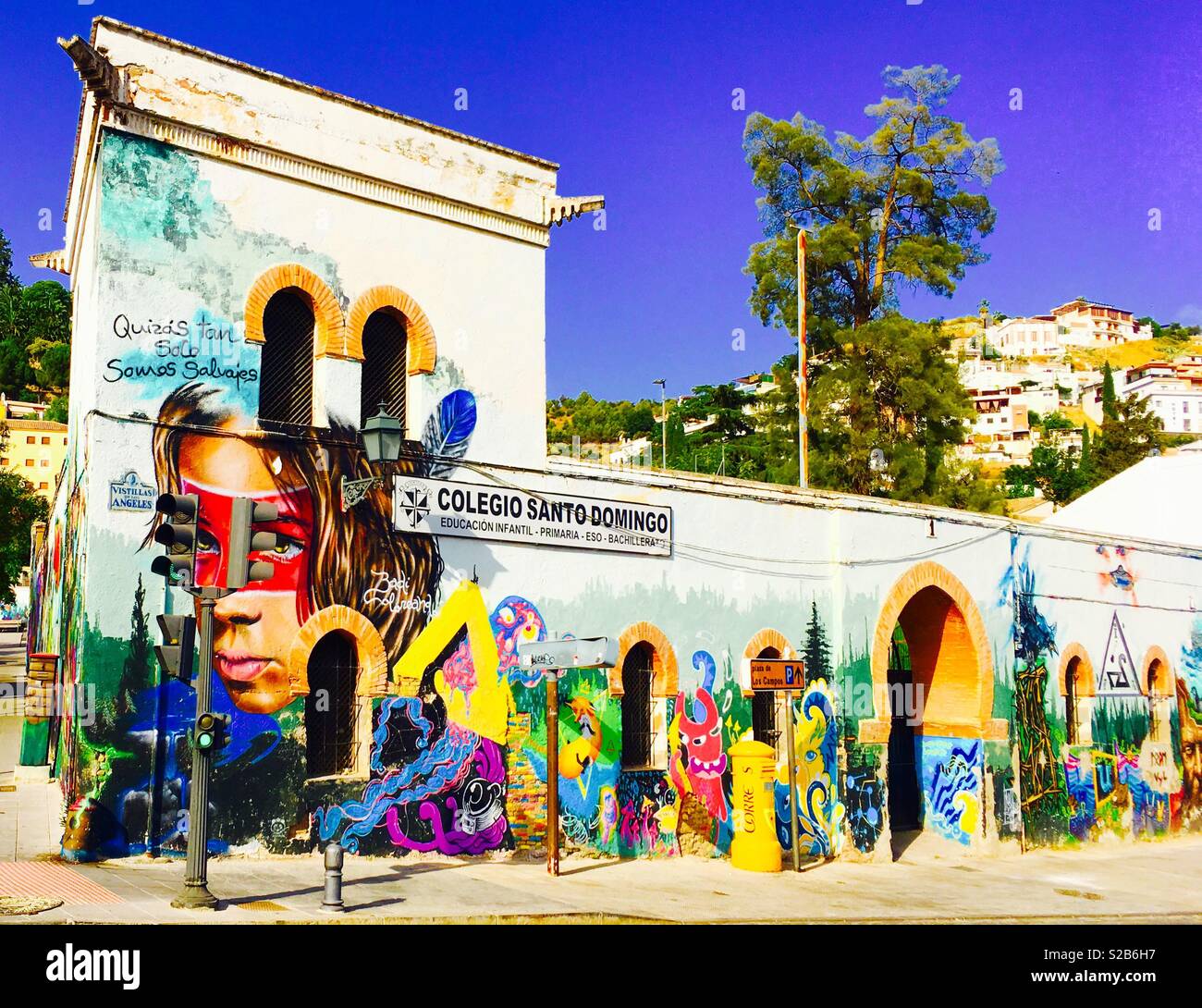 Granada, Spain street art mural Stock Photo