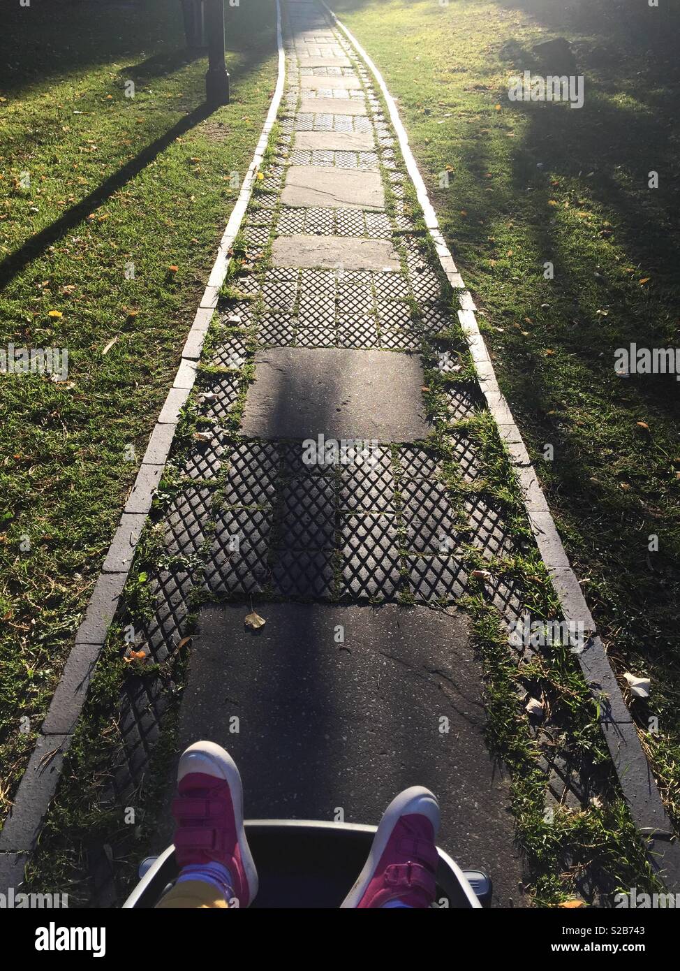 Going home, and enjoying the late afternoon sun - Smartphone Captured Stock Image