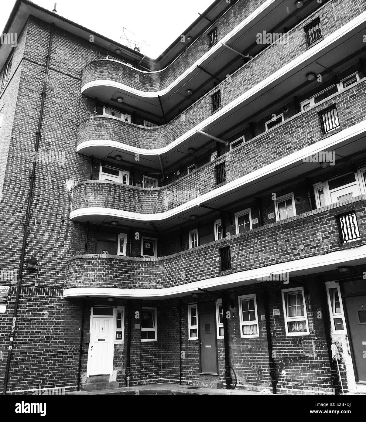 East London Council house block Stock Photo Alamy